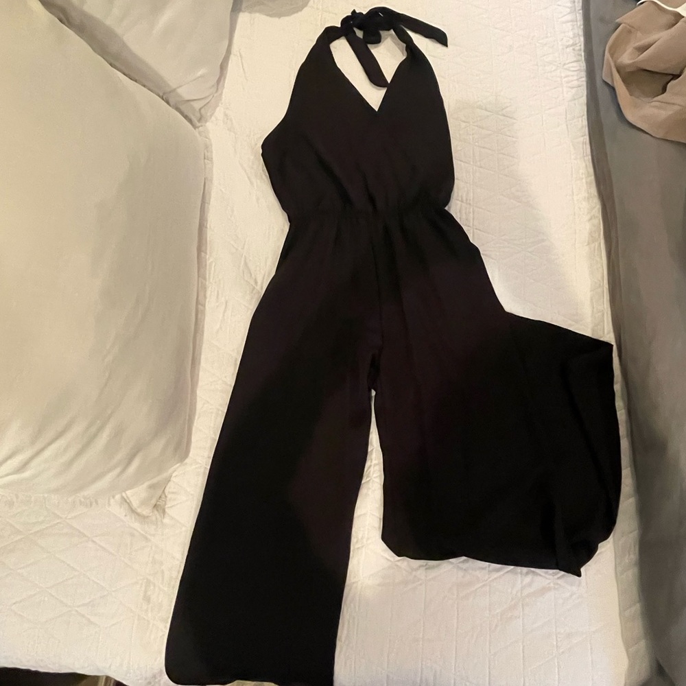 Black halter jumpsuit